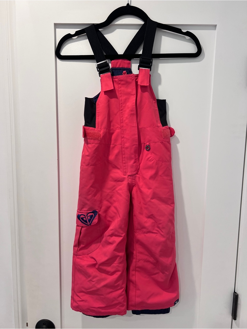 Roxy Girls' Hot Pink Lola Snow Bib Overalls